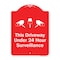 Signmission This Driveway Under 24 Hour Surveillance W/ Graphics Heavy-Gauge Aluminum Sign, 24" H, RW-1824-9748 A-DES-RW-1824-9748 - alternate 1
